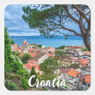 Croatian town Omis Square Sticker