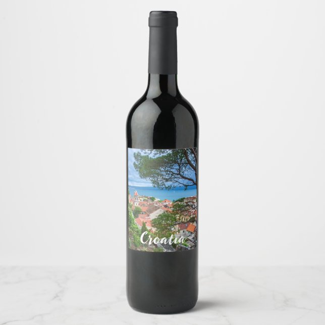 Croatian town Omis Wine Label (Front)