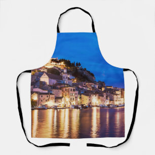 Croatian town Sibenik at night Apron