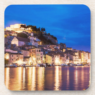 Croatian town Sibenik at night Coaster