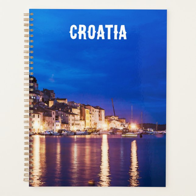Croatian town Sibenik at night Planner (Front)