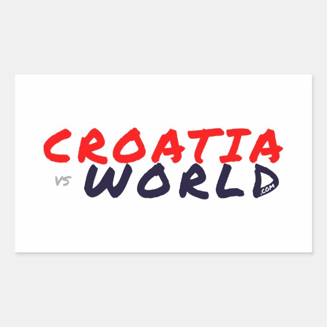 CROATIAvsWORLD Sticker (Front)