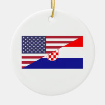 Croation American Pride US Croation Flag