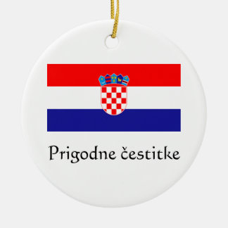 Croation Seasons Greetings Ornament
