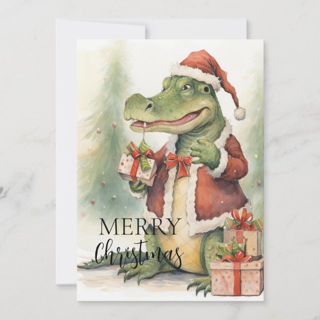 Croc A Claus Holiday Card (Front)