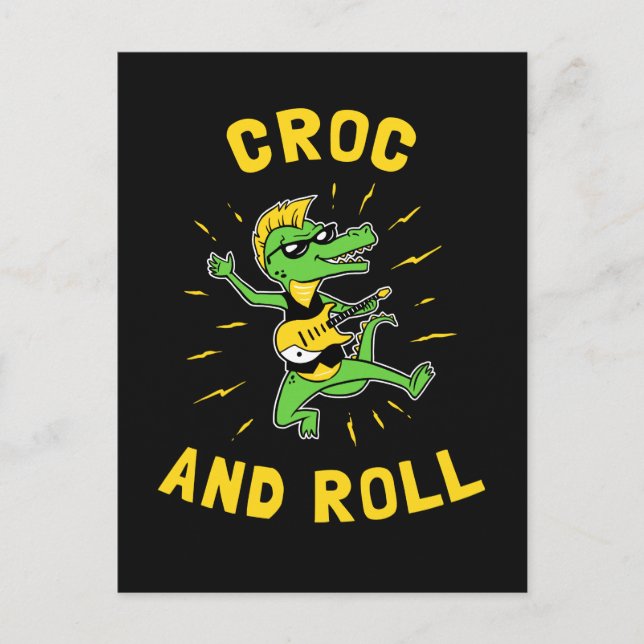 Croc And Roll Postcard (Front)
