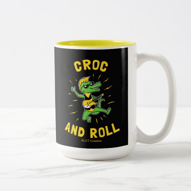 Croc And Roll Two-Tone Coffee Mug (Right)