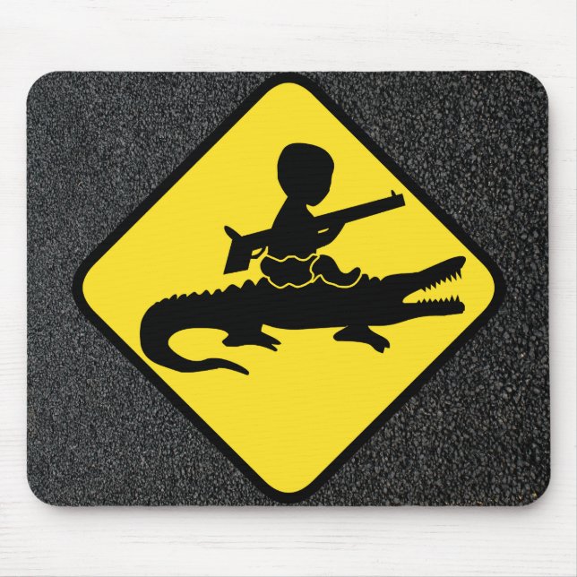 Croc Baby Hazard Mouse Pad (Front)