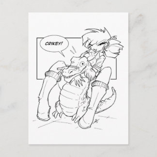 Croc Hugger Postcard