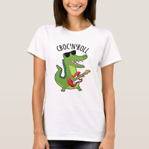 Croc N Roll Funny Crocodile Pun  T-Shirt