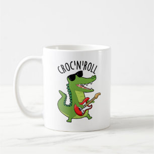 Croc N Roll Funny Crocodile Puns  Coffee Mug