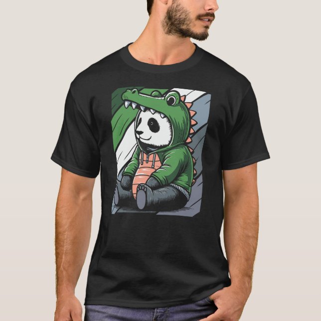 Croc Panda Crocodile Pandabear Alligator Panda T-Shirt (Front)