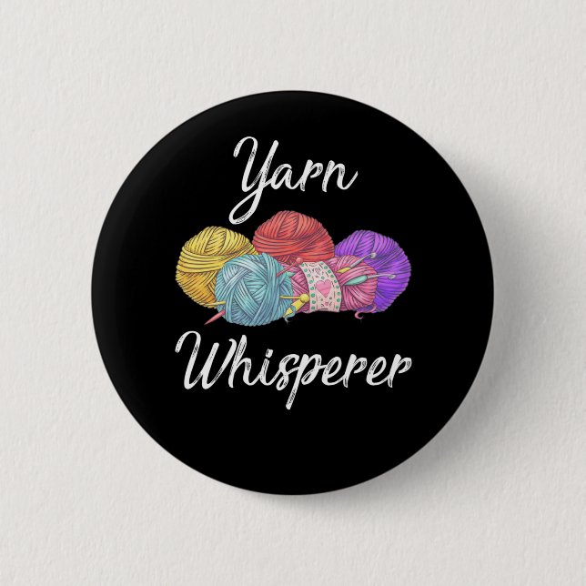Crochet addicted Yarn Lover Mom Grandma 2 Inch Round Button (Front)