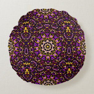 Crochet and Macrame Pattern Round Pillow
