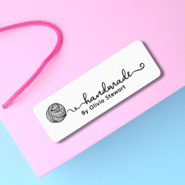 Crochet autocollant avec fil et nom personnalisé