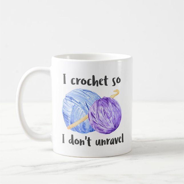 Crochet Balls of Yarn Coffee Mug (Left)