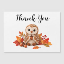 Crochet Barn Owl Autumn Thank You