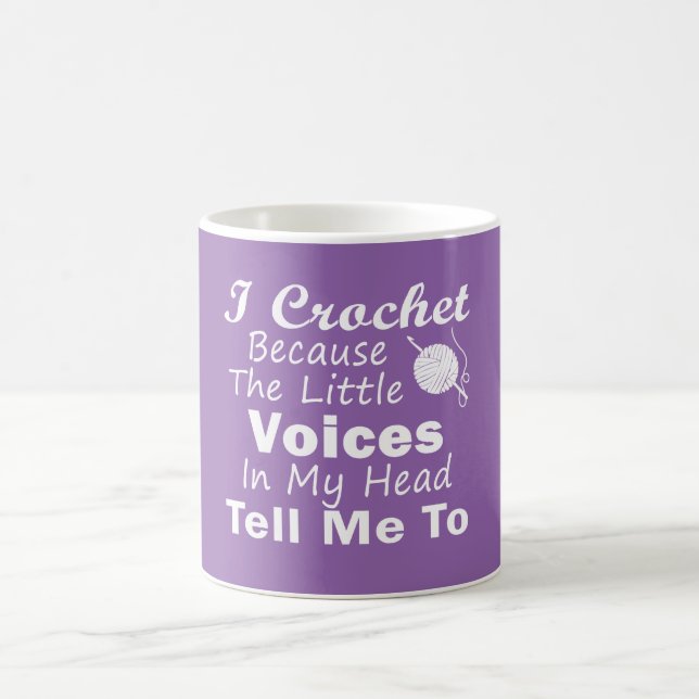 Crochet Because Little Voices Coffee Mug (Center)