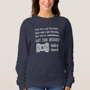 Crochet • Big Balls of Yarn Crafts Dark Sweatshirt
