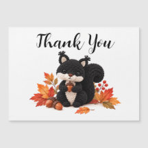 Crochet Black Squirrel Thank You