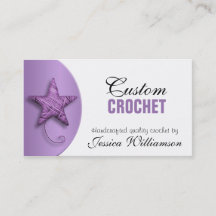 Crochet - cartes de visite en forme d'étoile de