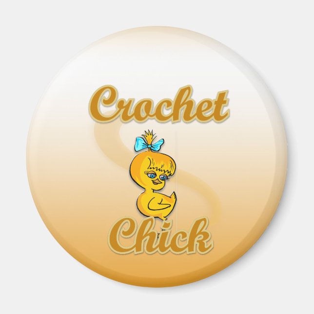 Crochet Chick Magnet (Front)