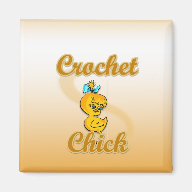 Crochet Chick Magnet (Front)