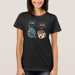 Crochet Coffee  Knitting Crocheter Crafter Graphic T-Shirt