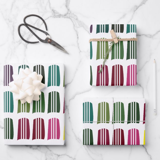 Crochet Colourful Knitting Yarn Pattern Crochet Wrapping Paper Sheet (Front)