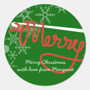 Crochet crochet Joyeux fil de Noël étiquette cadea