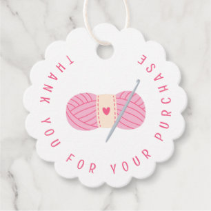 Crochet Crocheting Thank You Custom Small Business Favour Tags