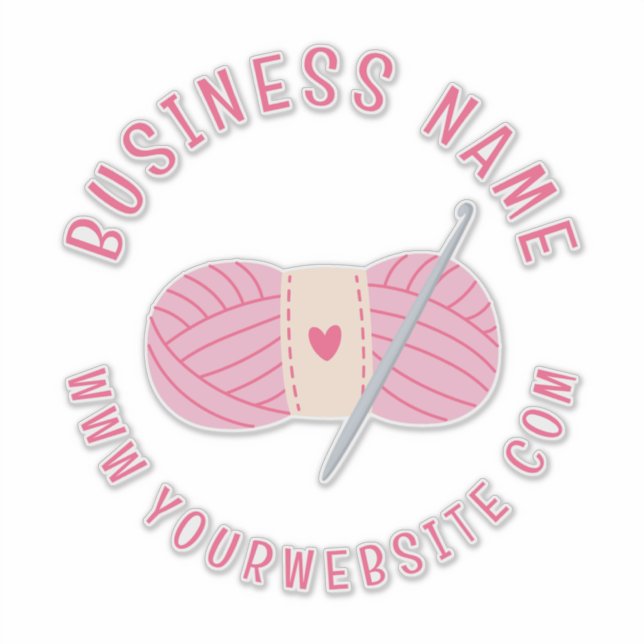Crochet Crocheting Website Custom Business Name (Front)