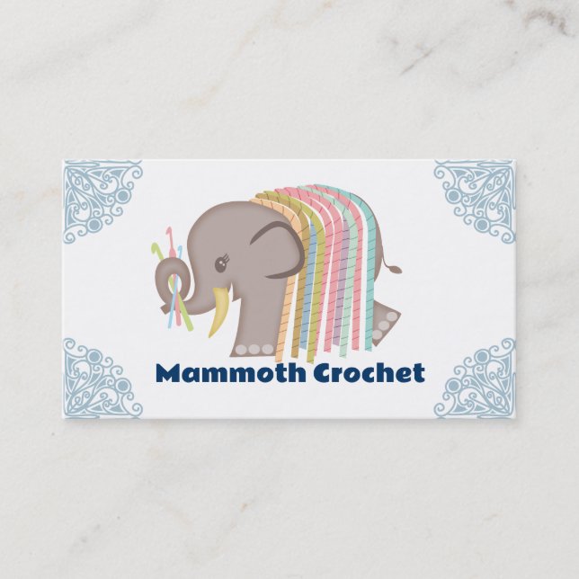 Crochet crochets fil éléphant carte mammouth laine (Devant)