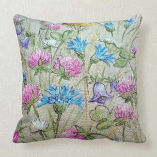 Crochet Floral Print Home Decor Designs Throw Pillow