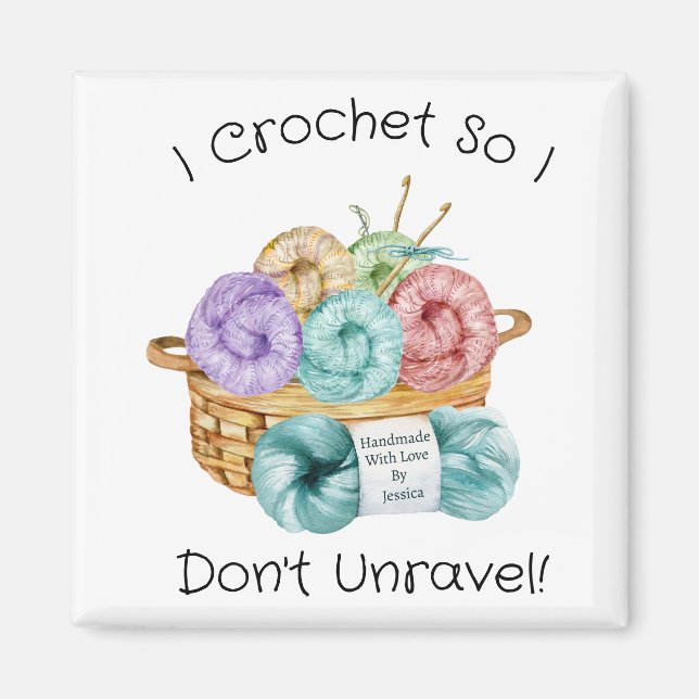 Crochet Funny Personalized Magnet (Front)