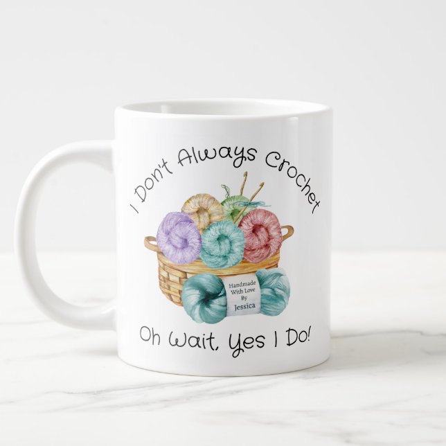 Crochet Funny Personnalisé Géant Mug Café (Gauche)