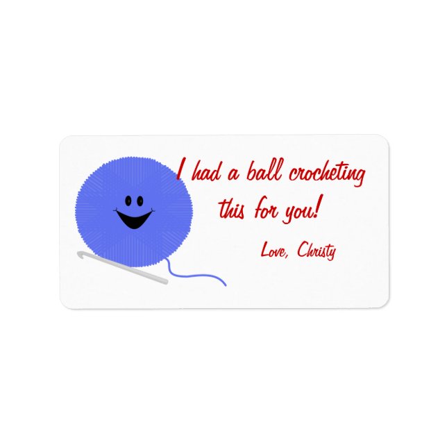 Crochet Gift Tag Label (Front)