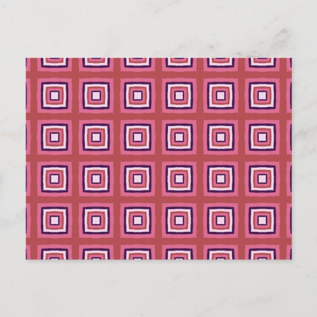 Crochet Granny Square Blankets - Pink Purple White Postcard (Front)