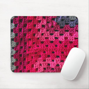 Crochet Granny Square Pattern Mouse Pad