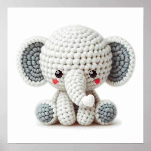 crochet grove  elephant poster (Front)