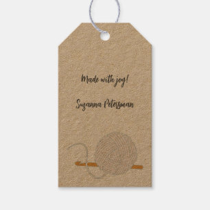 Crochet handmade yarn gift tags