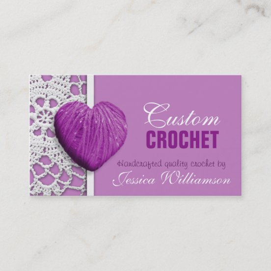 Crochet Business Cards & Profile Cards Zazzle CA