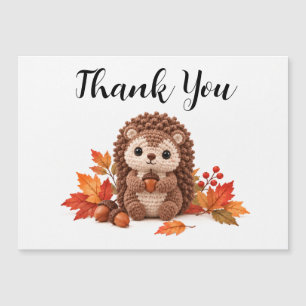 Crochet Hedgehog Autumn Thank You