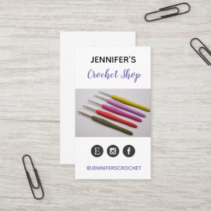 Crochet Hook Handmade Craft Business Card