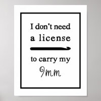 Crochet Hook License Craft Room