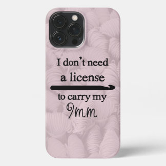 Crochet Hook License Crafts Typography iPhone Case