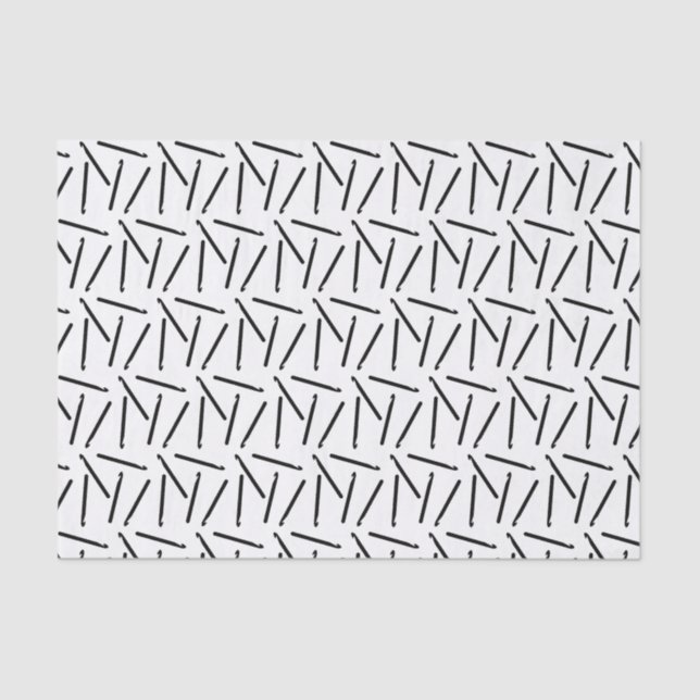 Crochet Hooks Crafts Tissue Paper (Front)