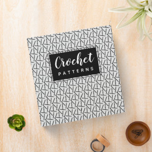 Crochet Hooks Yarn & Crafts Pattern Organizing Binder