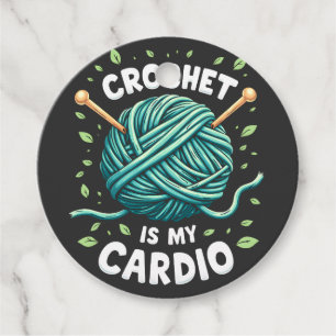 Crochet is my cardio Sewing yarn  Fitness   Favour Tags