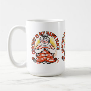 Crochet Is My Happy Place – Cheerful Grandma Coffee Mug